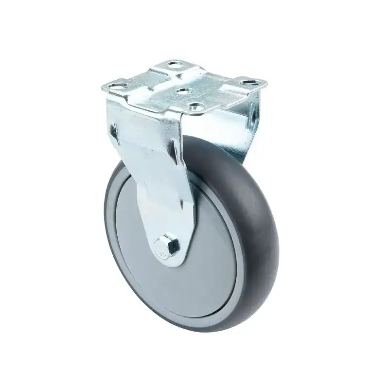 C110.A85.127 125 mm TPE hjul i fast hjulgaffel