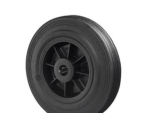 200 mm sort gummihjul