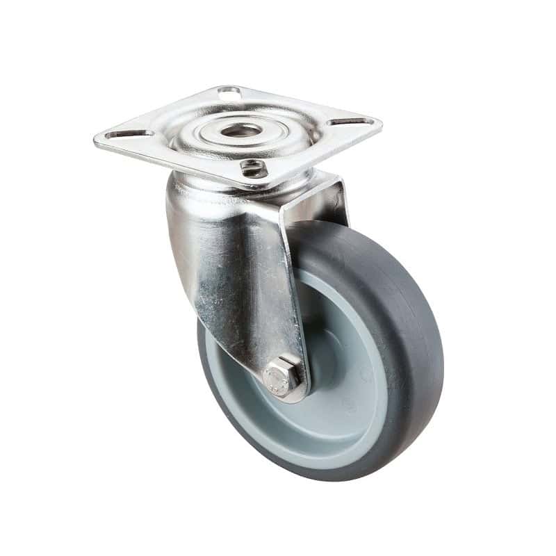 G100.A80.077 Rustfri 75 mm TPE hjul