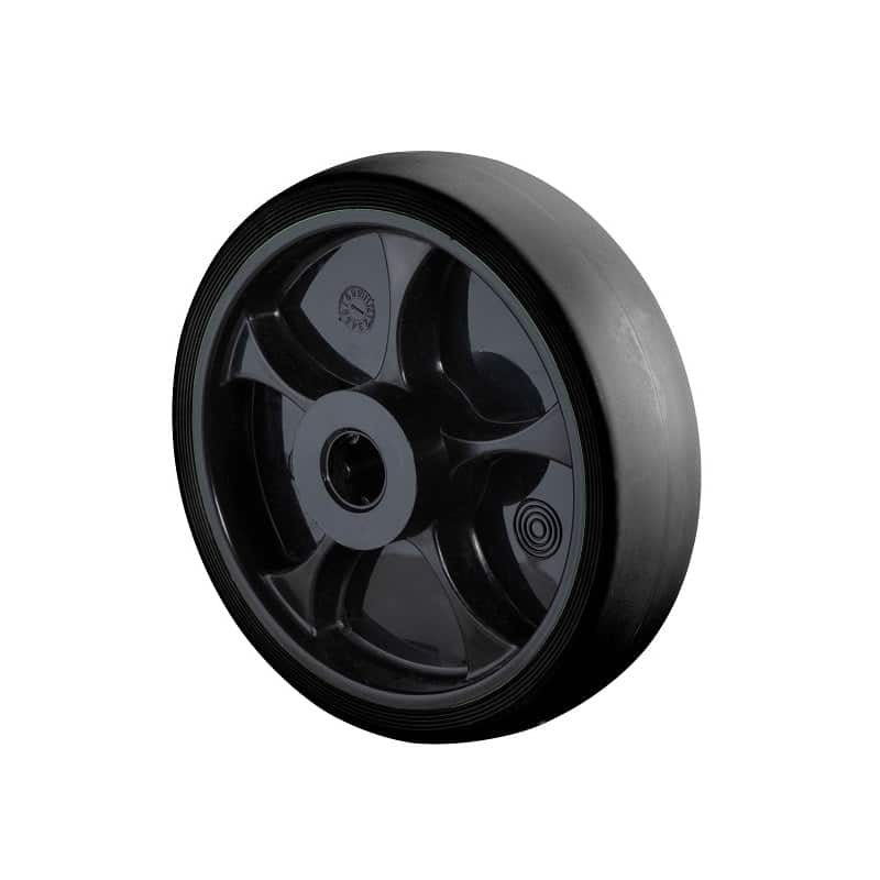 B44.126.F006 125 mm TPE hjul sort/sort