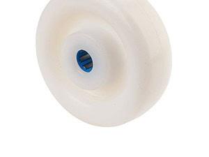 Kunststofhjul 100 mm med rustfri rulleleje